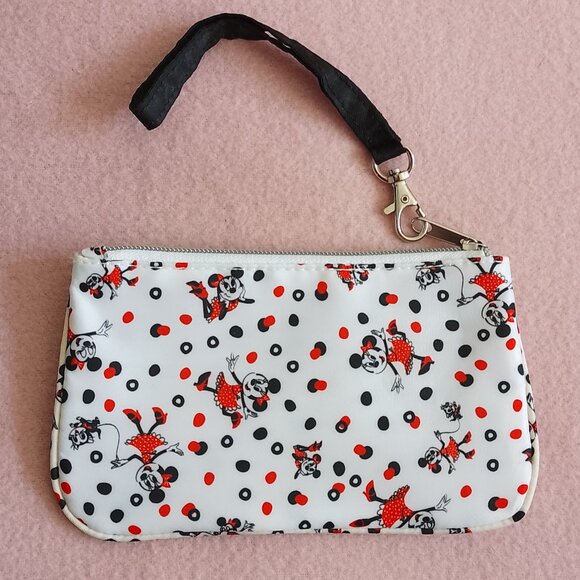 Minnie Mouse Disneyland Parks Coin Purse/Makeup Bag with Wristlet Handle - Picture 1 of 5